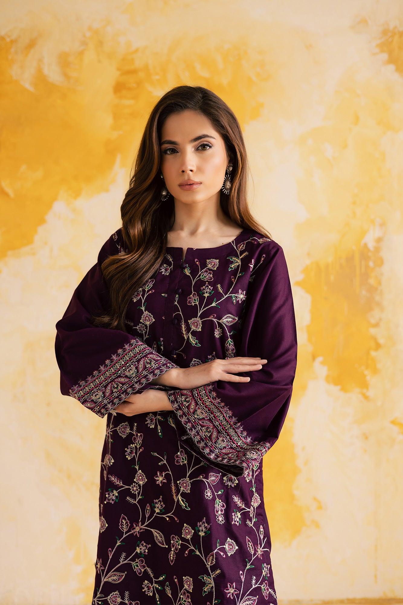 2PC LUXURY EMBROIDERED DRESS - 1113
