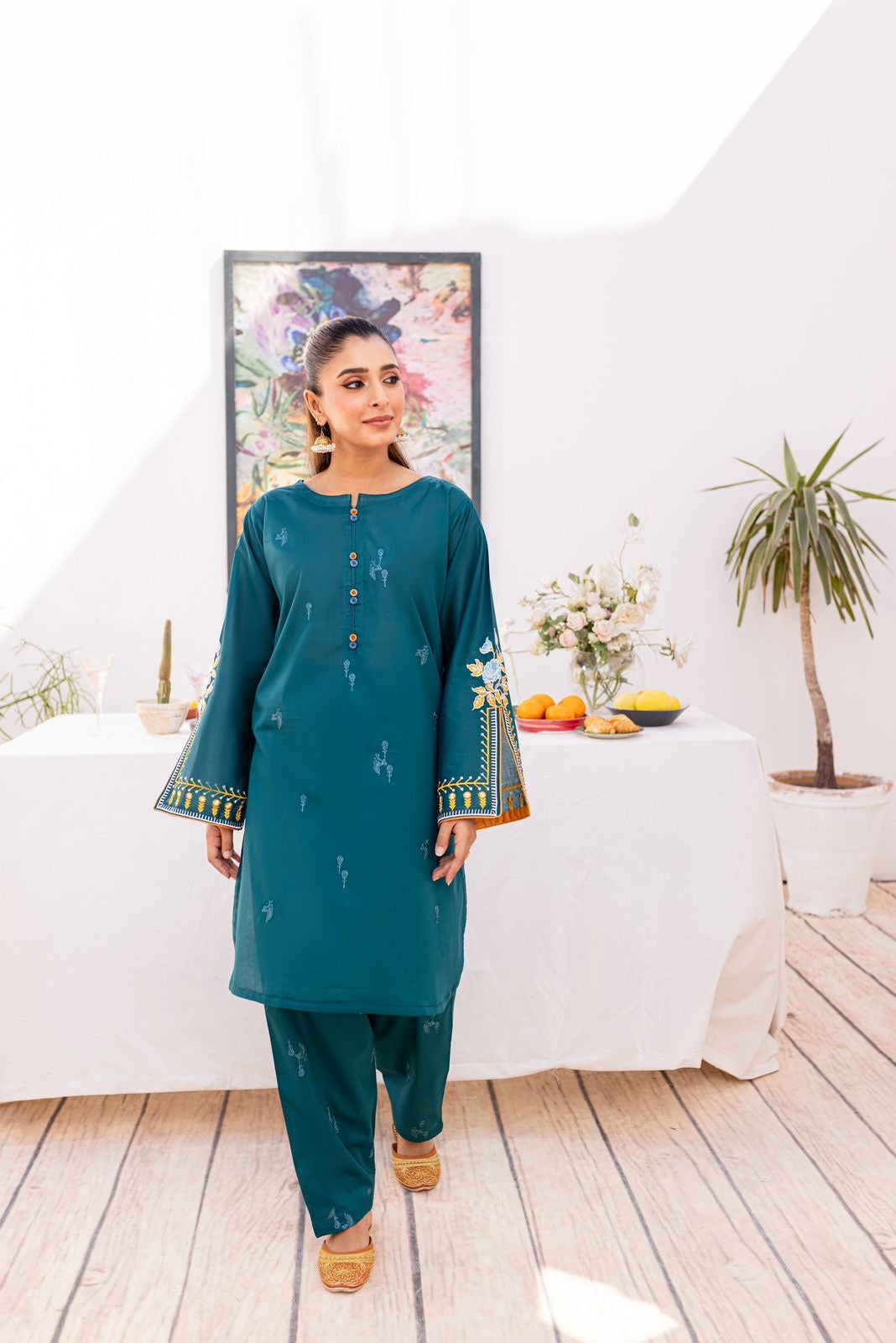 Lawn 2PC Embroidered Dress - 1030