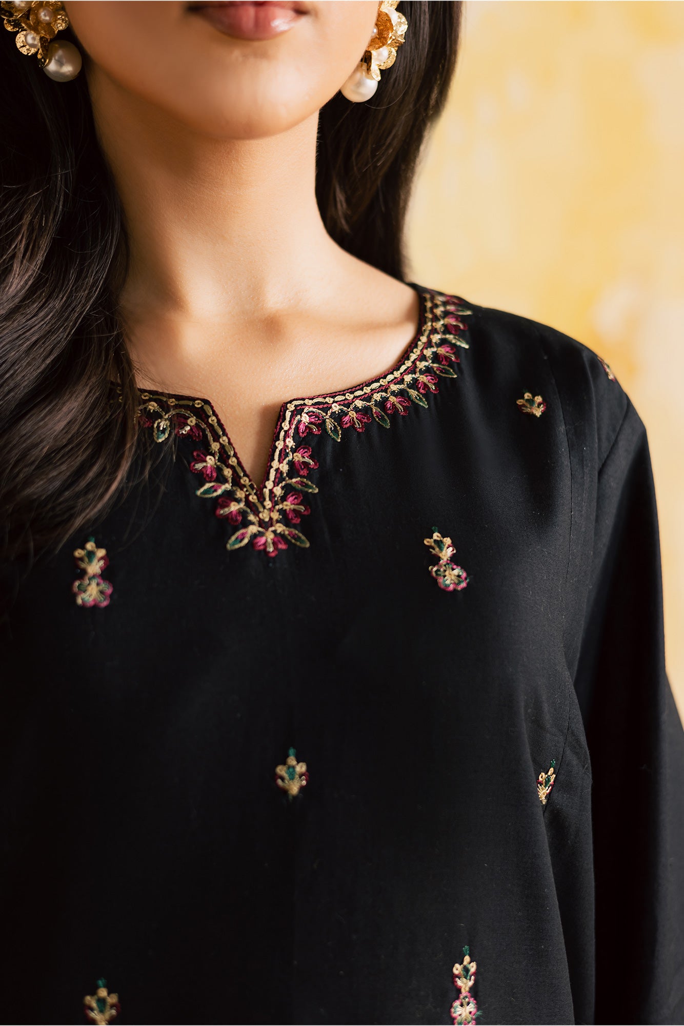 2PC LUXURY EMBROIDERED DRESS - 1101