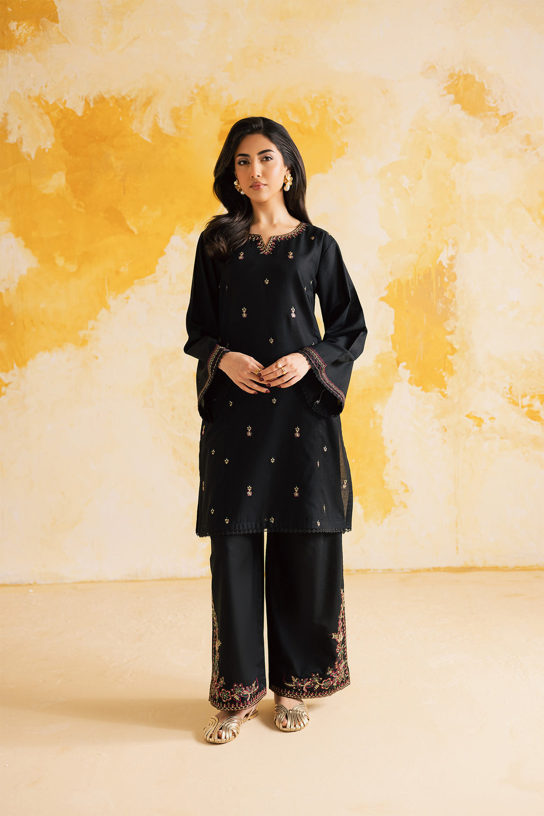 2PC LUXURY EMBROIDERED DRESS - 1101
