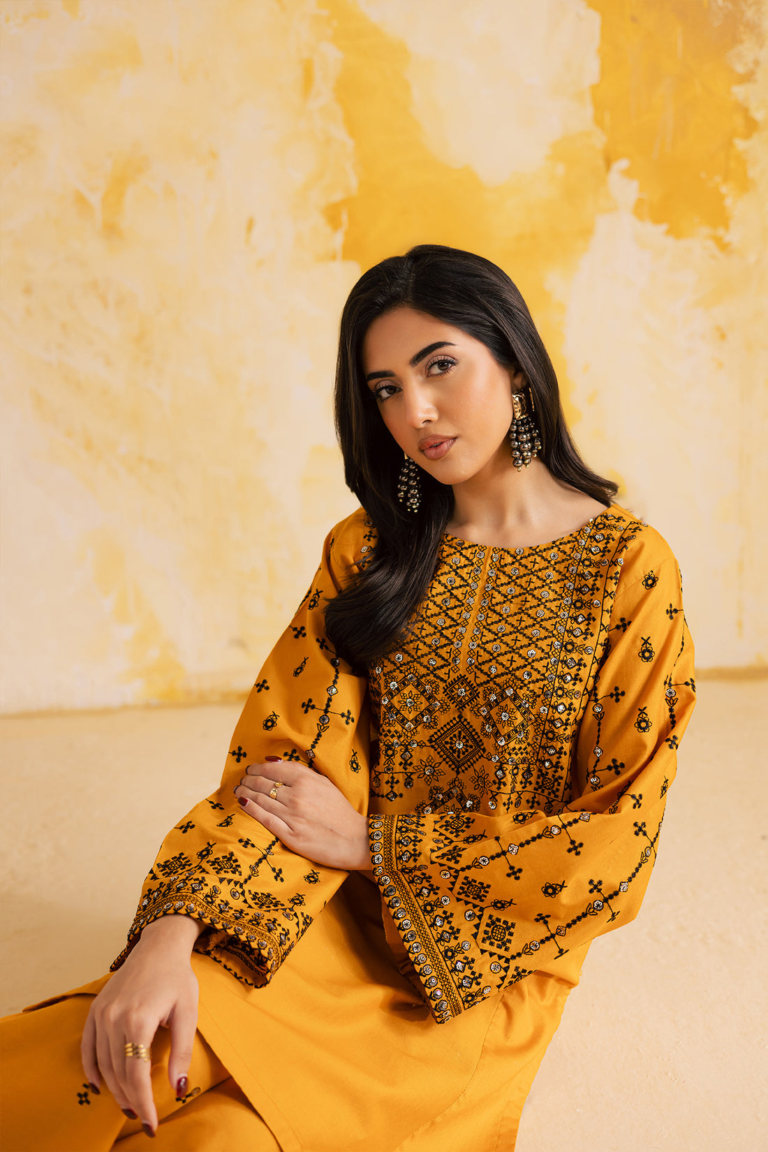 2PC Summer Luxury Embroidered Dress - 1117