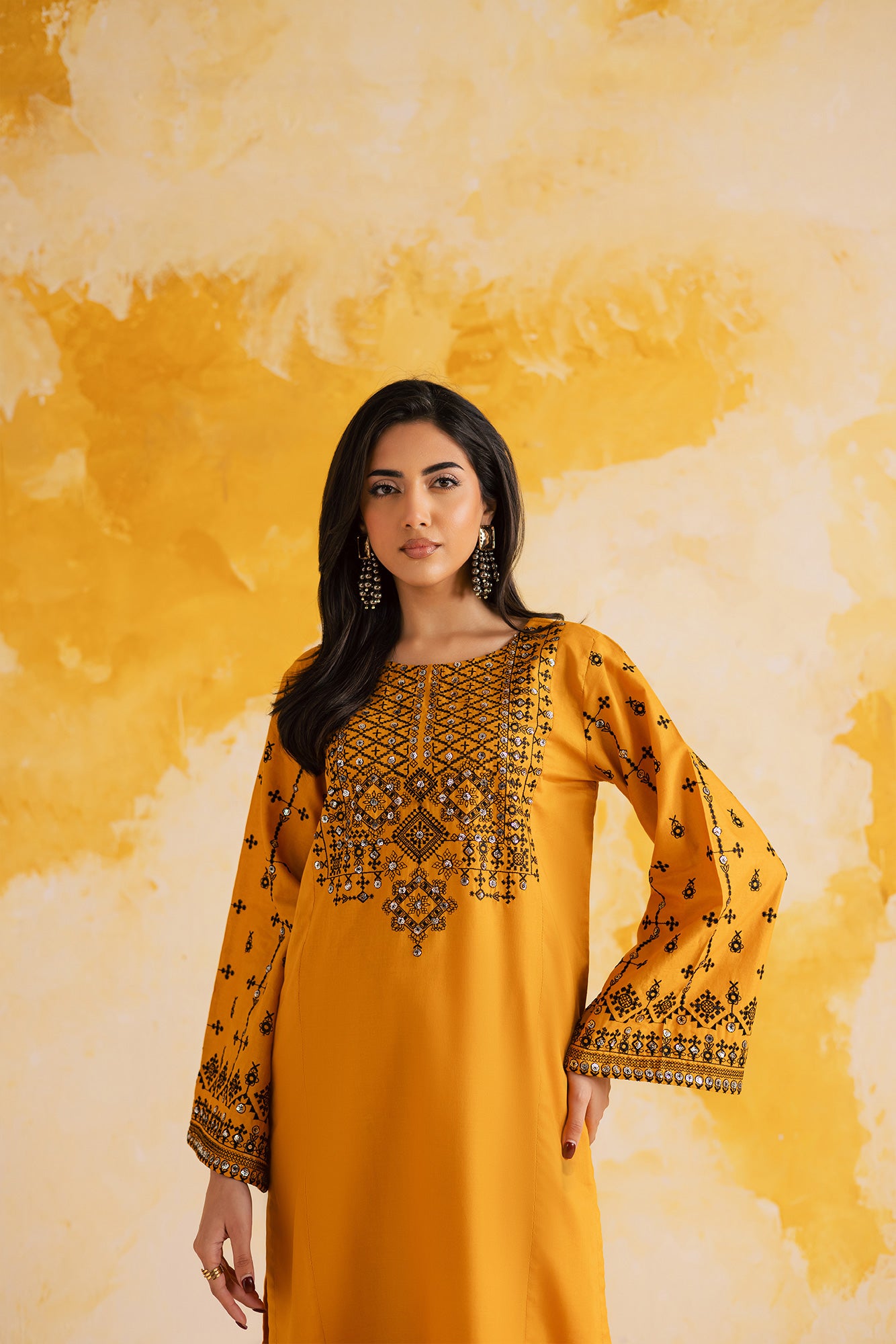 2PC LUXURY EMBROIDERED DRESS - 1117