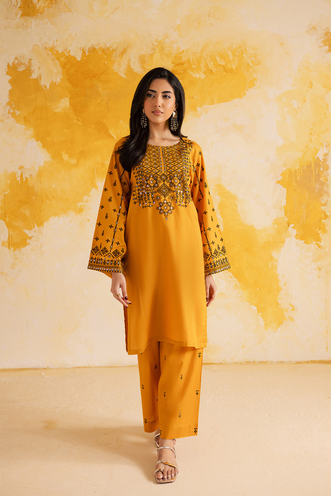 2PC Summer Luxury Embroidered Dress - 1117