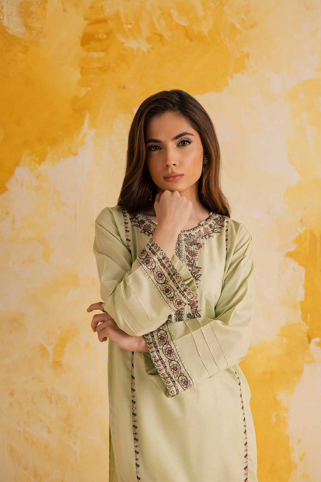 2PC Summer Luxury Embroidered Dress - 1118