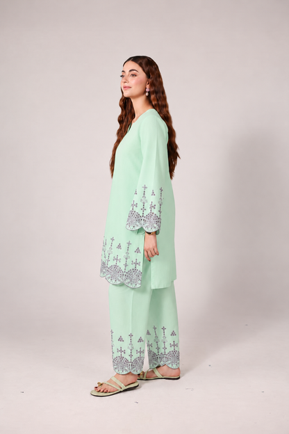 2PC Embroidered Pret - 1263