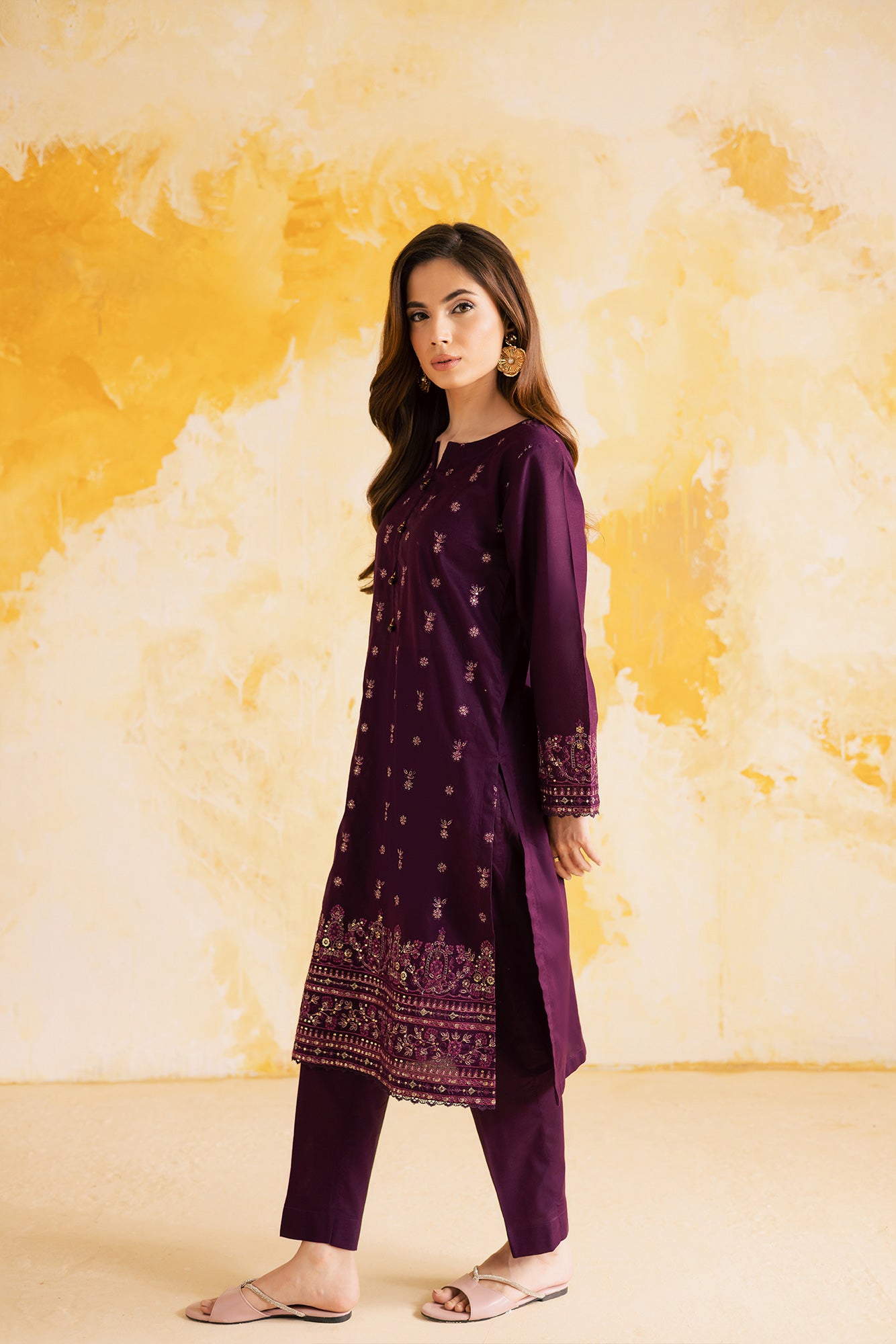 2PC LUXURY EMBROIDERED DRESS - 1099
