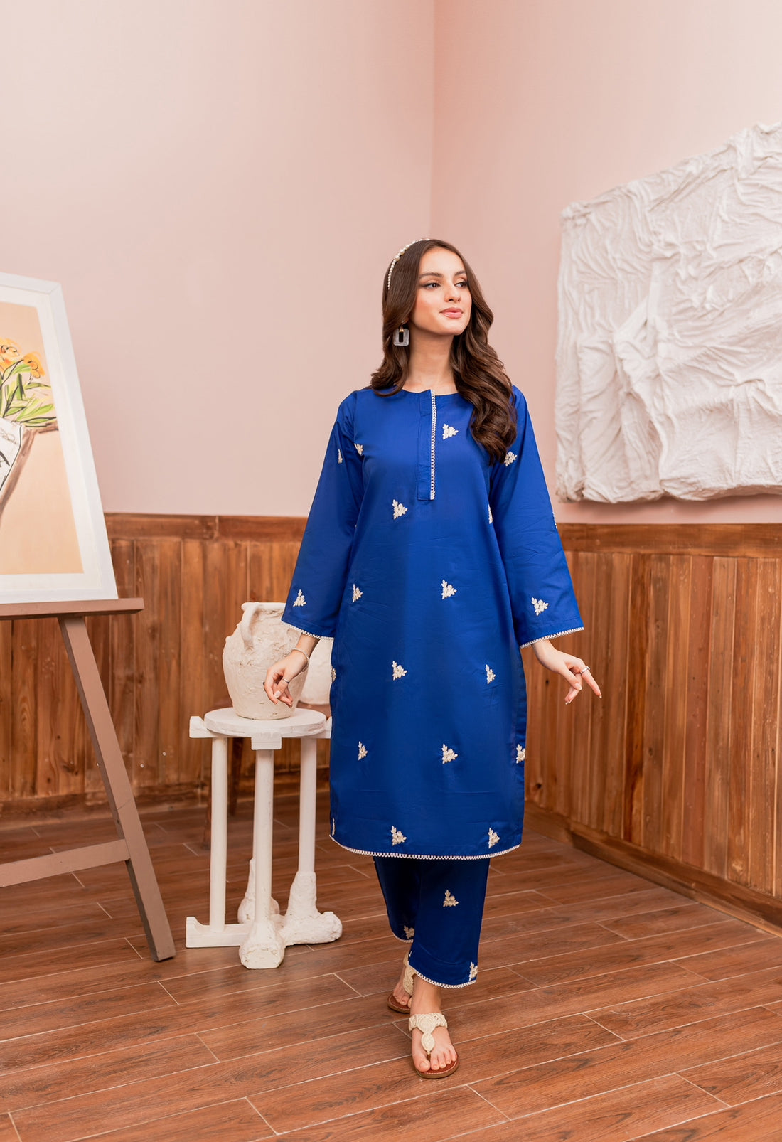 2PC Lawn Embroidered Dress- ENB13