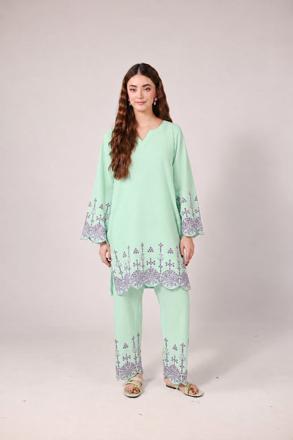 2PC Embroidered Pret - 1263