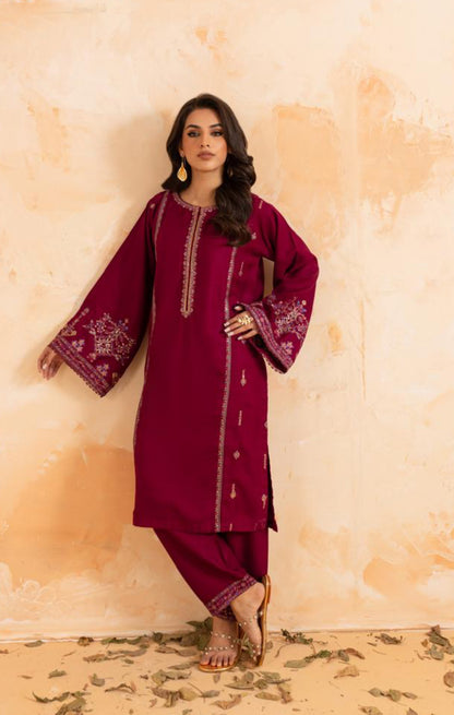 2PC LUXURY EMBROIDERED DRESS - 1098