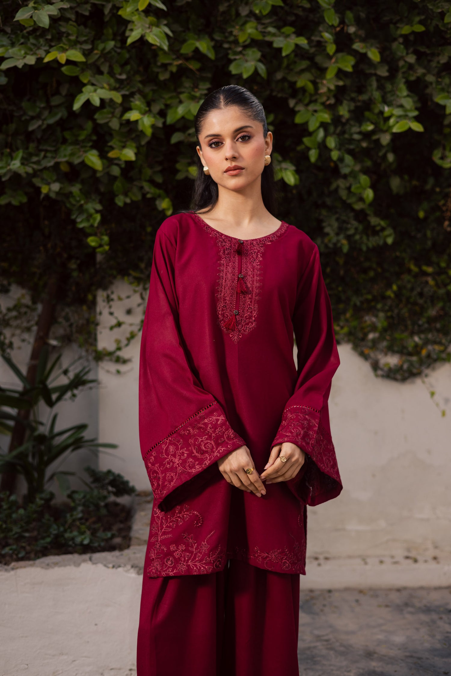 2PC Winter Embroidered Dress-1181