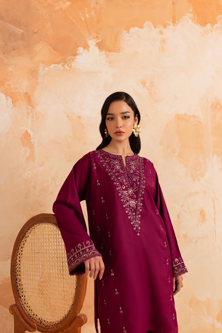 2PC LUXURY EMBROIDERED DRESS - 1095