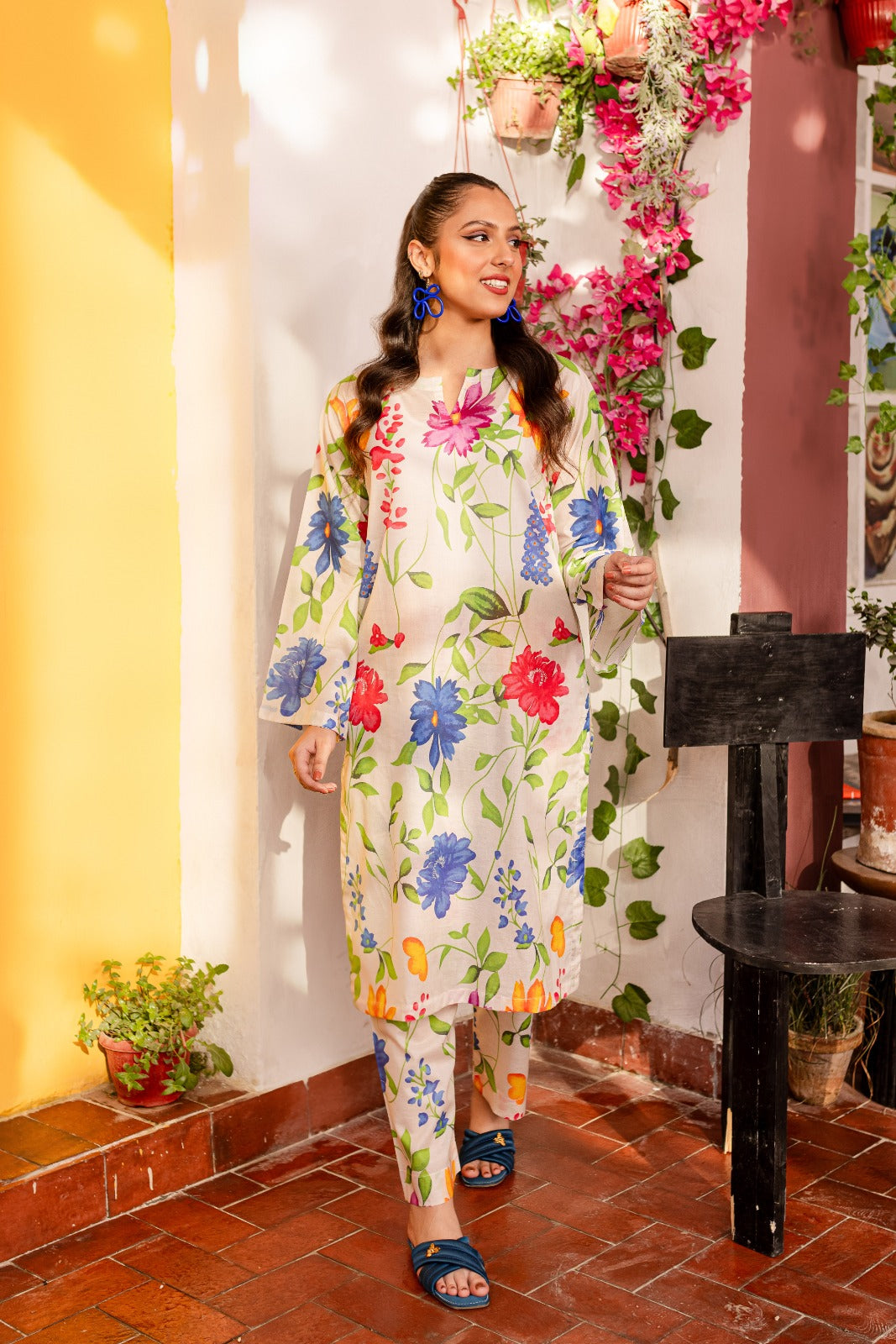 Unstitched 2PC Lawn Dress- PRT026