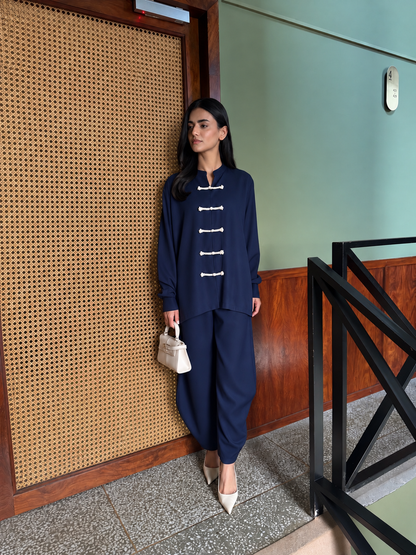 Mandarin Set - Navy Blue