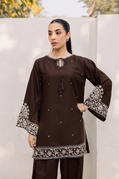 2PC Summer Embroidered Dress - 1215