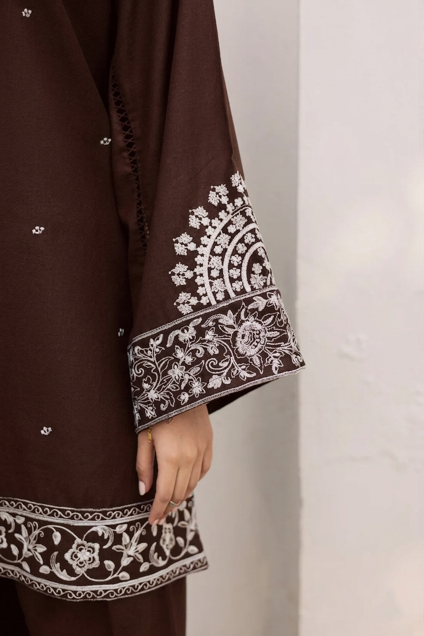 2PC Summer Embroidered Dress - 1215