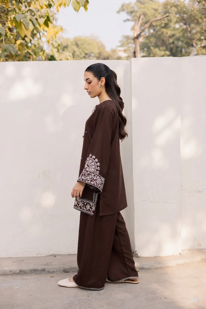 2PC Summer Embroidered Dress - 1215