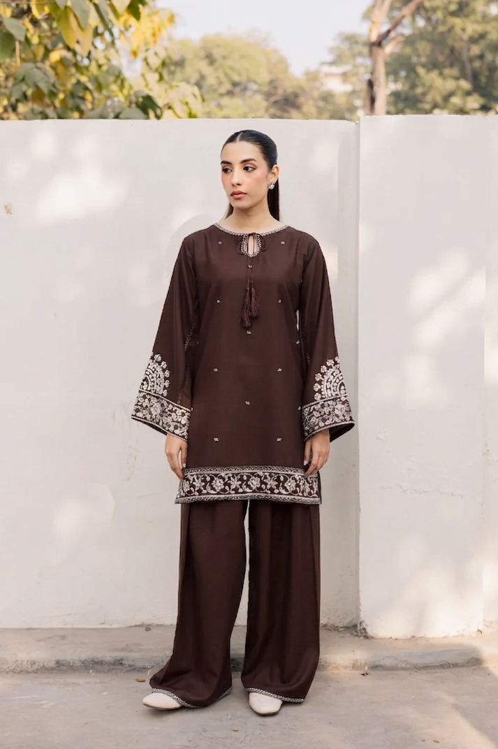 2PC Summer Embroidered Dress - 1215