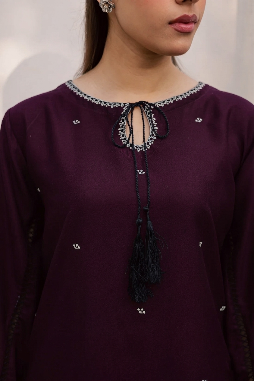 2PC Summer Embroidered Dress - 1214