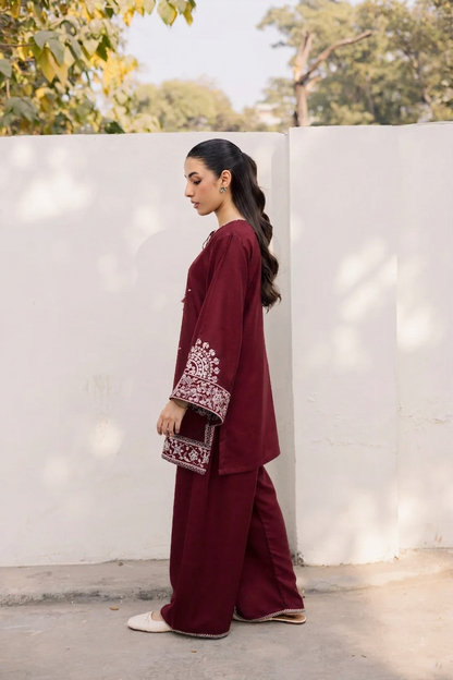 2PC Summer Embroidered Dress - 1217