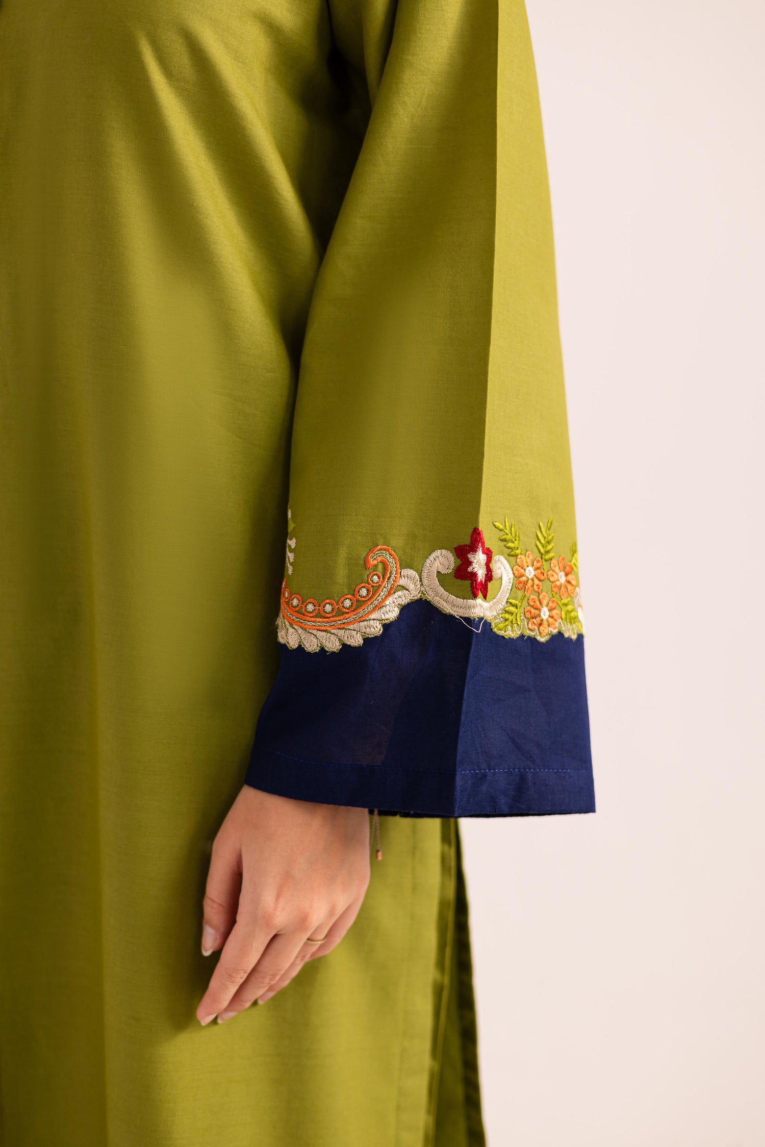 2PC Embroidered Dress - 1143