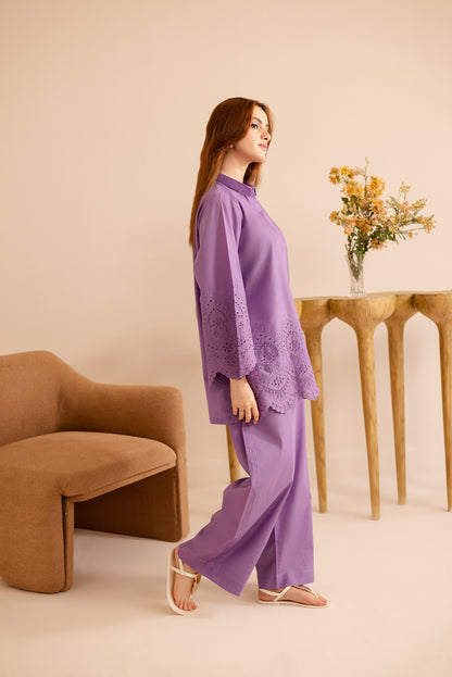 Schiffli Embroidered Co-Ord - 1156