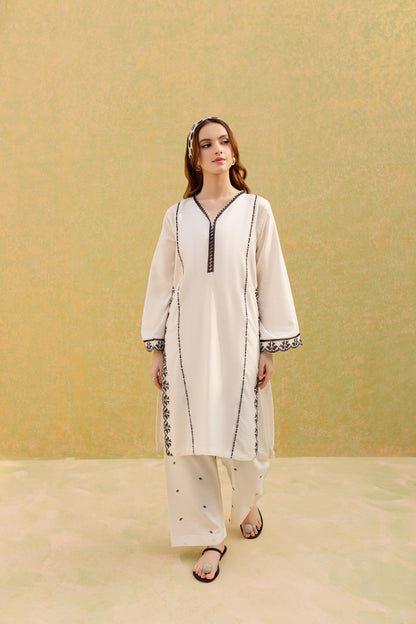 Winter 2PC Embroidered Dress-1065