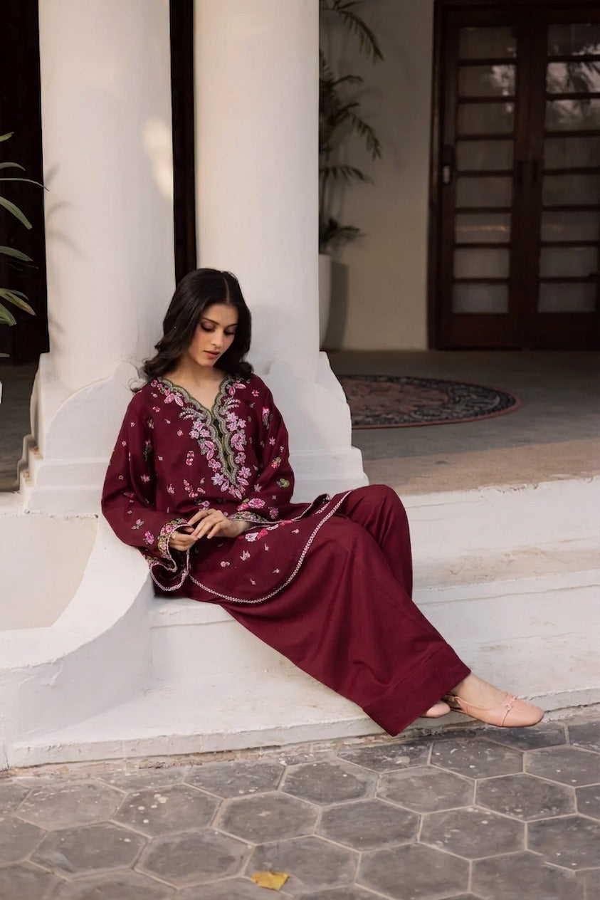 2PC Summer Embroidered Dress - 1213