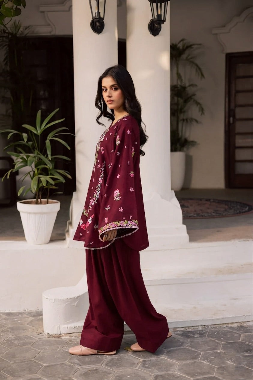2PC Summer Embroidered Dress - 1213