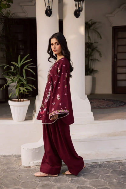 2PC Summer Embroidered Dress - 1213