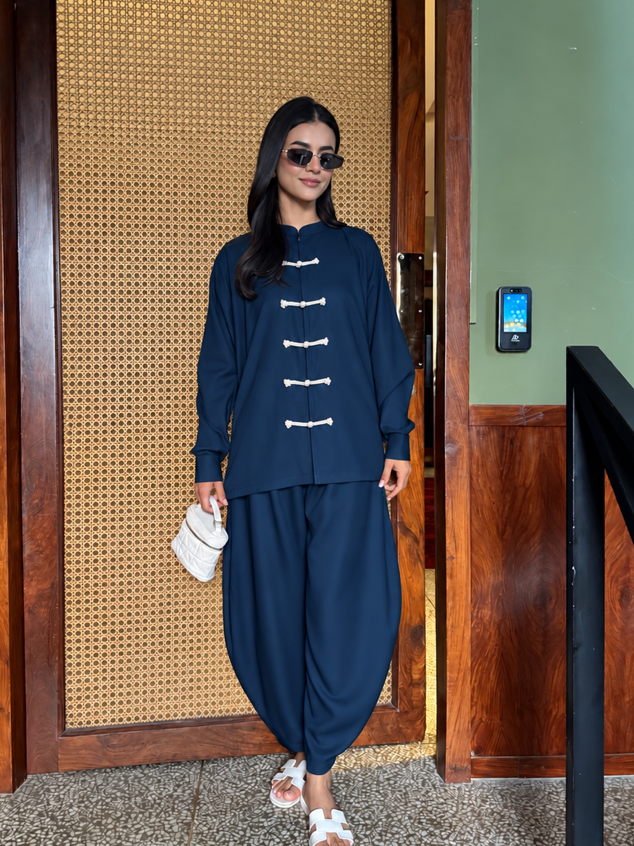 Mandarin Set - Navy Blue