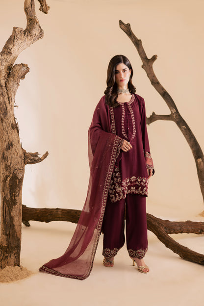 3PC Luxury Embroidered Dress- RSDP16