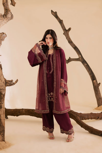 3PC Luxury Embroidered Dress- RSDP16