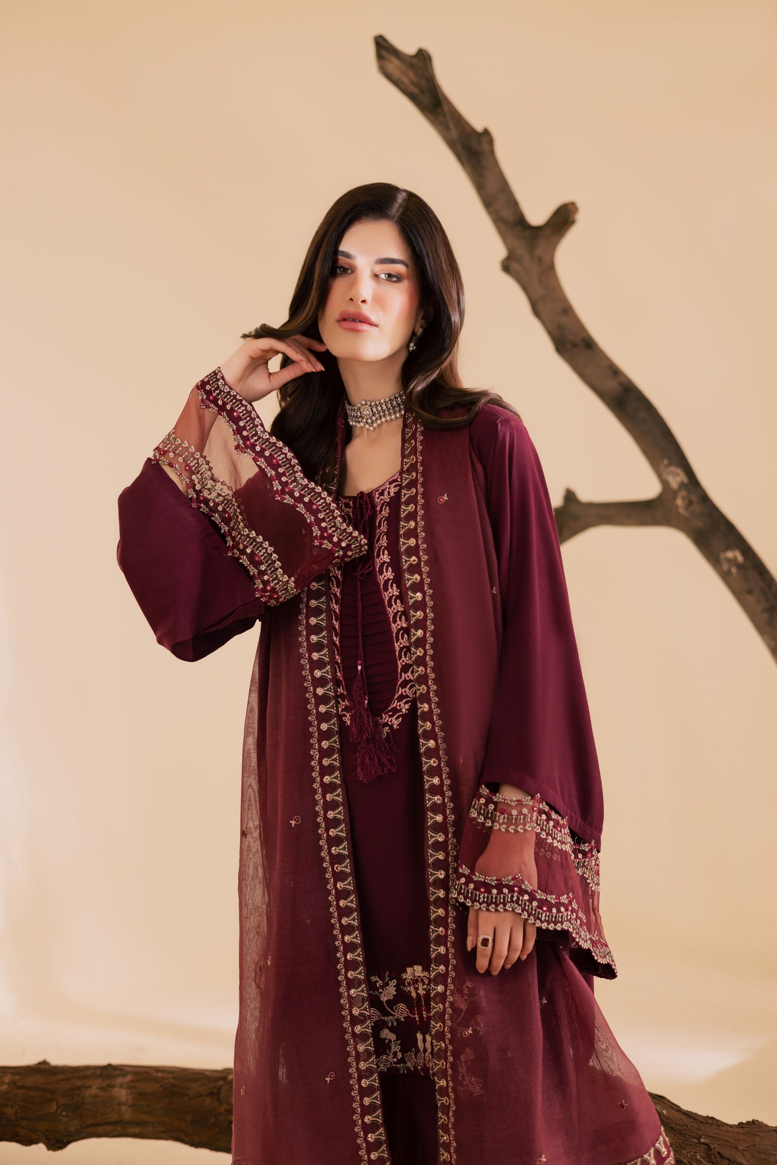 3PC Luxury Embroidered Dress- RSDP16