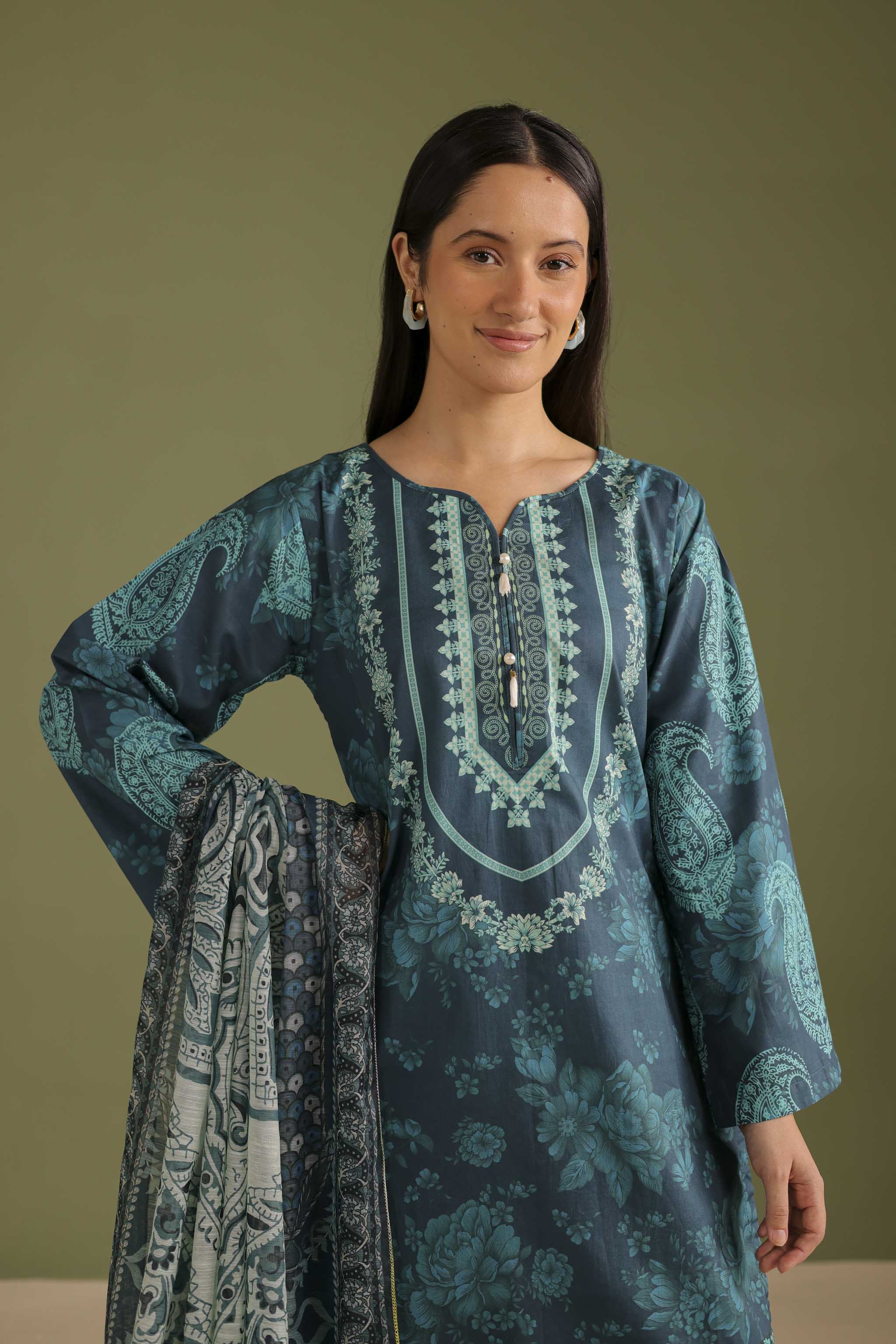3PC Printed Lawn Suit - 42683
