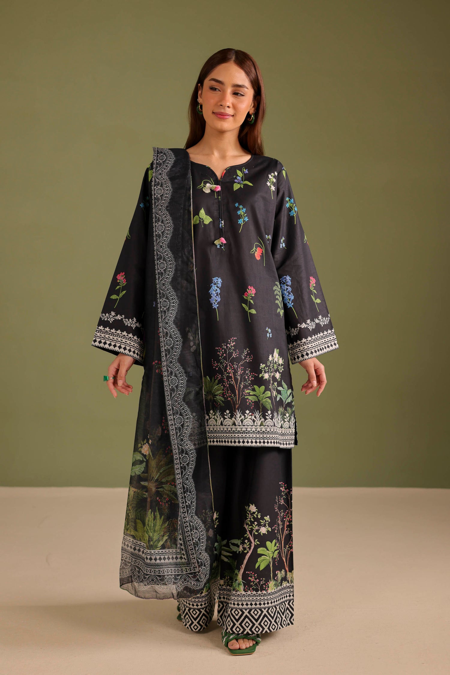 3PC Printed Lawn Suit - 42716