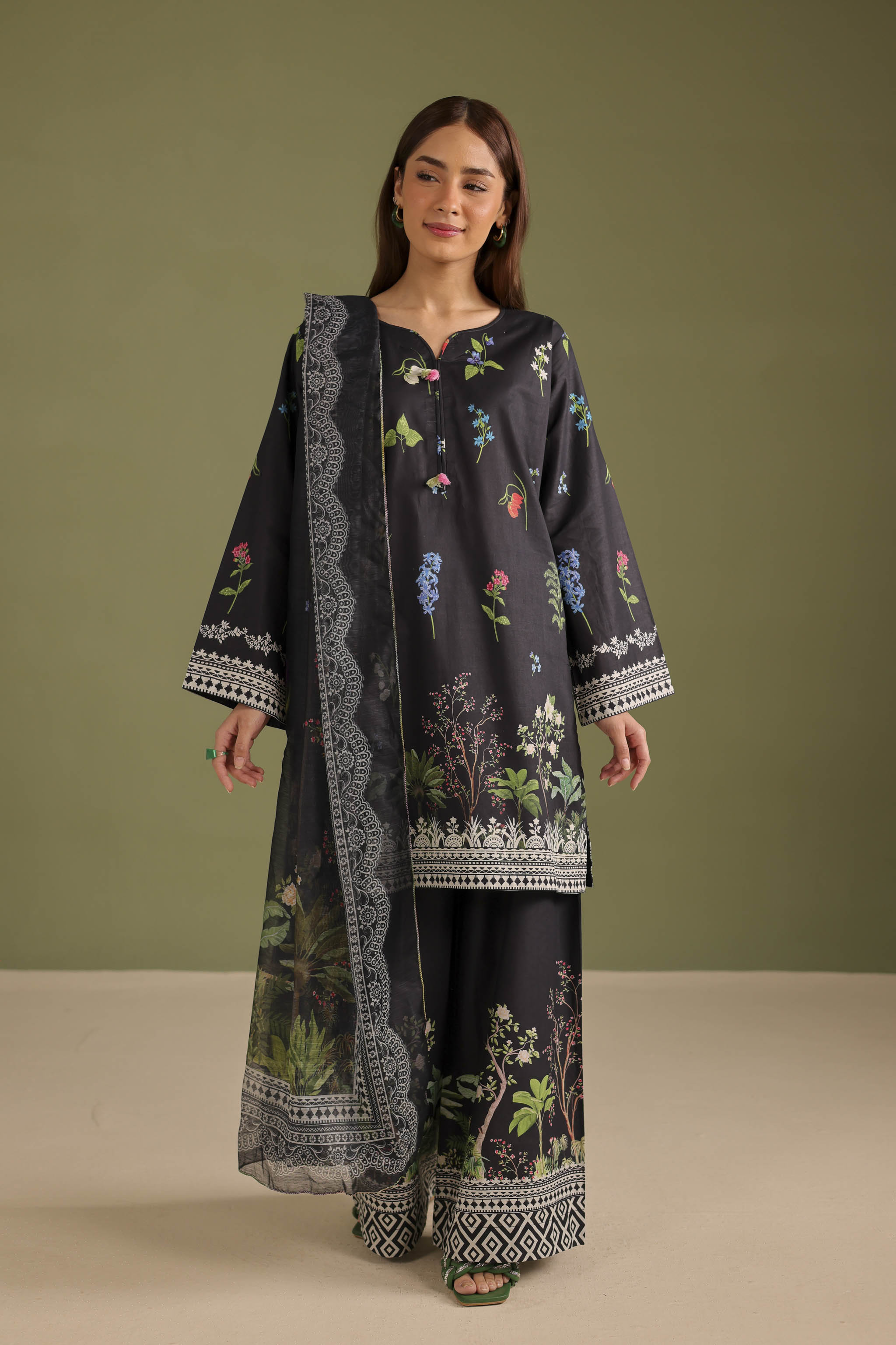 3PC Printed Lawn Suit - 42716