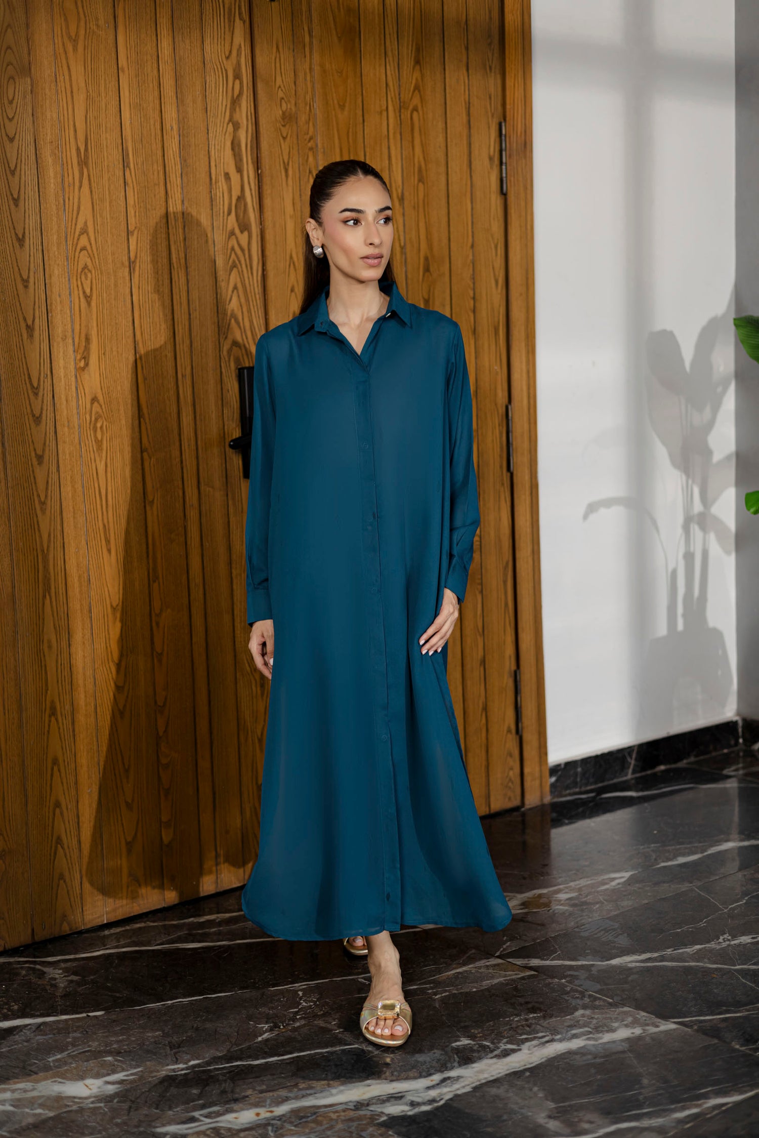 Solid 2PC Dress - SP-02 Teal