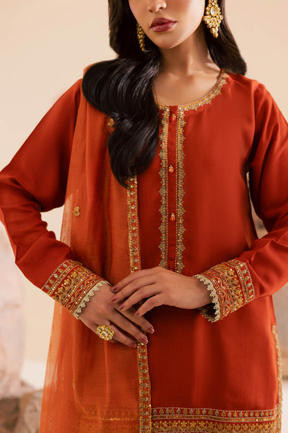 3PC Luxury Embroidered Dress- RSR11