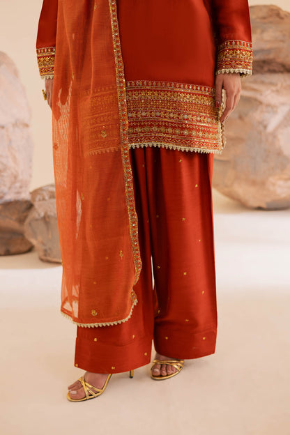 3PC Luxury Embroidered Dress- RSR11