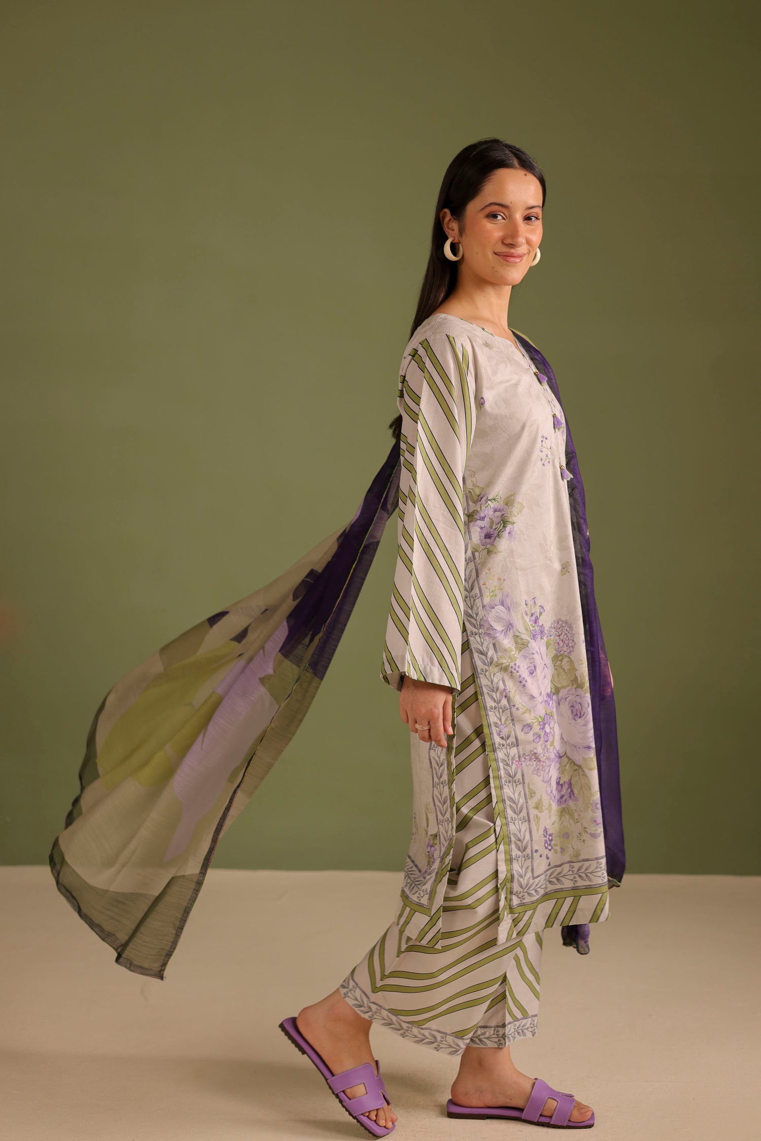 3PC Printed Lawn Suit - 42663