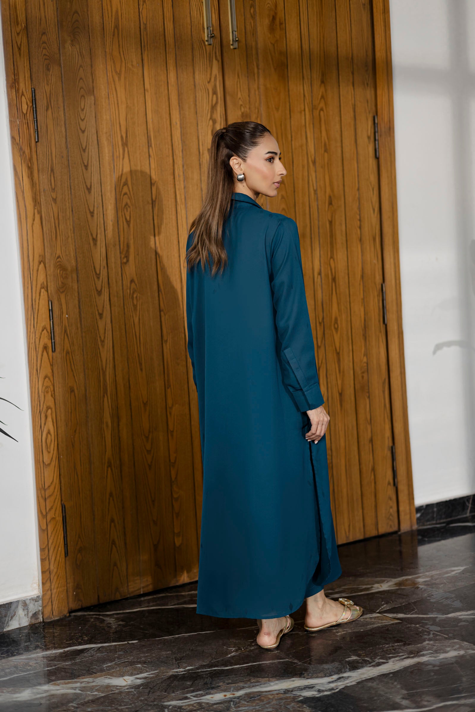 Solid 2PC Dress - SP-02 Teal