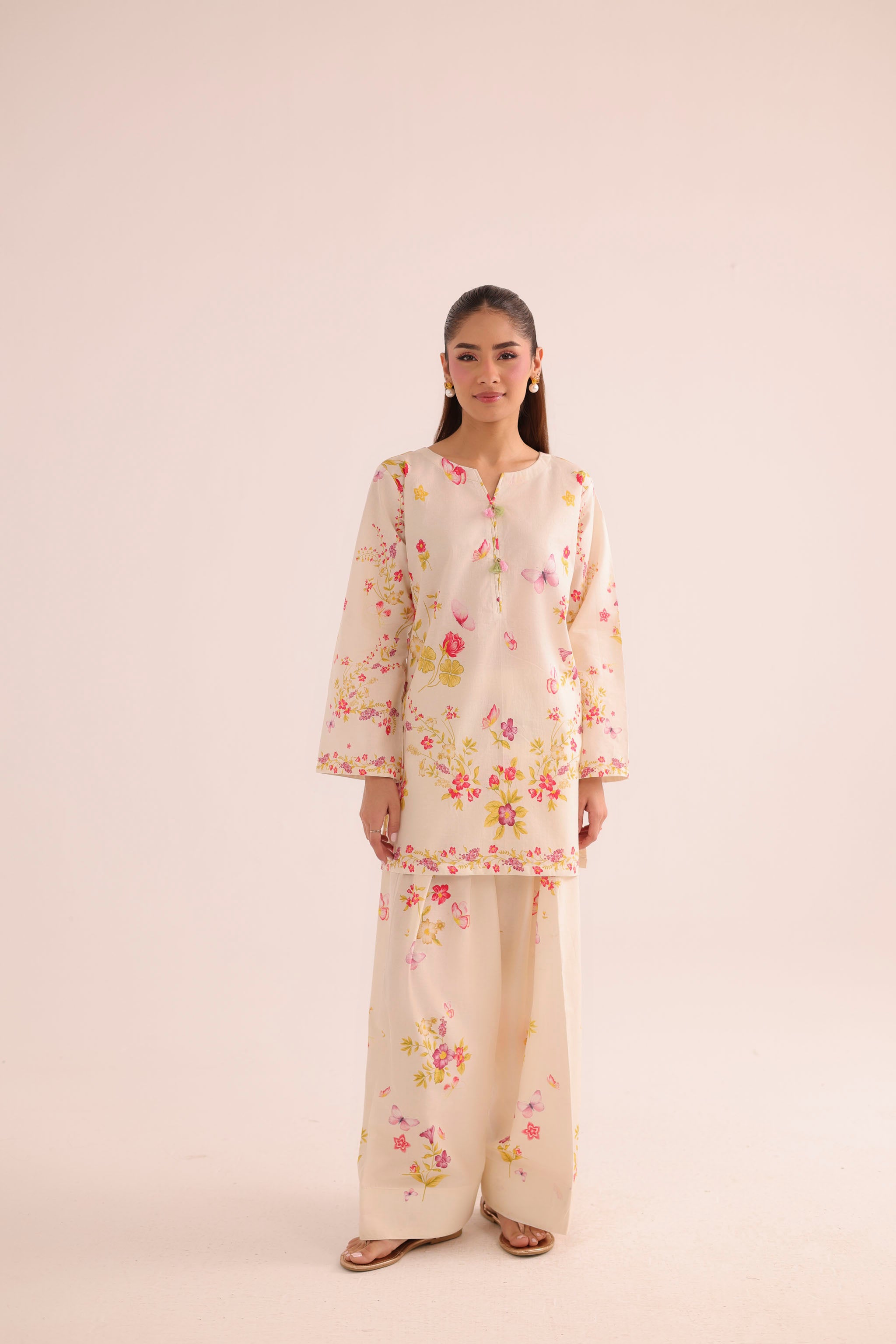 2PC Summer Lawn Dress- PRT L42954