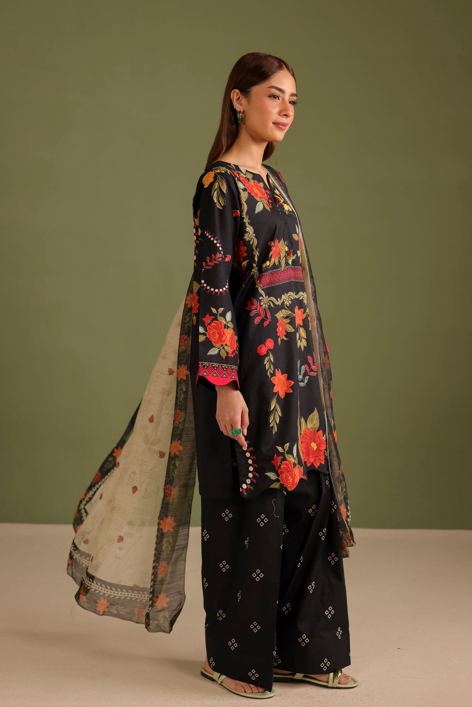 3PC Printed Lawn Suit - 42709