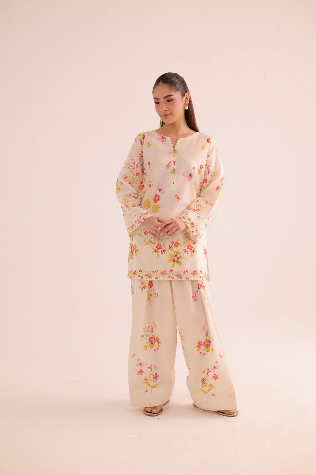 2PC Summer Lawn Dress- PRT L42954