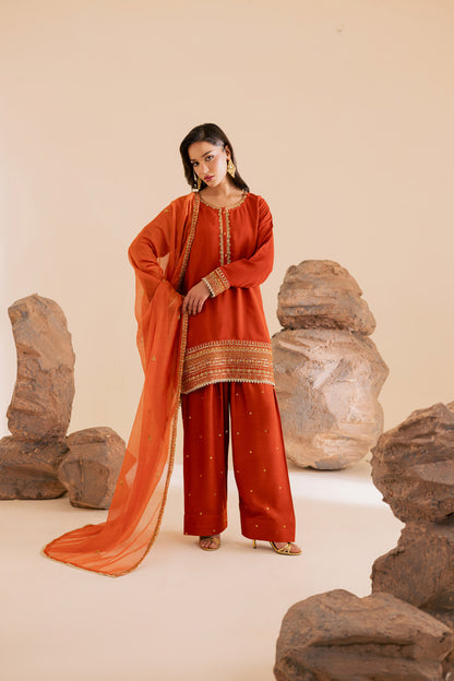 3PC Luxury Embroidered Dress- RSR11