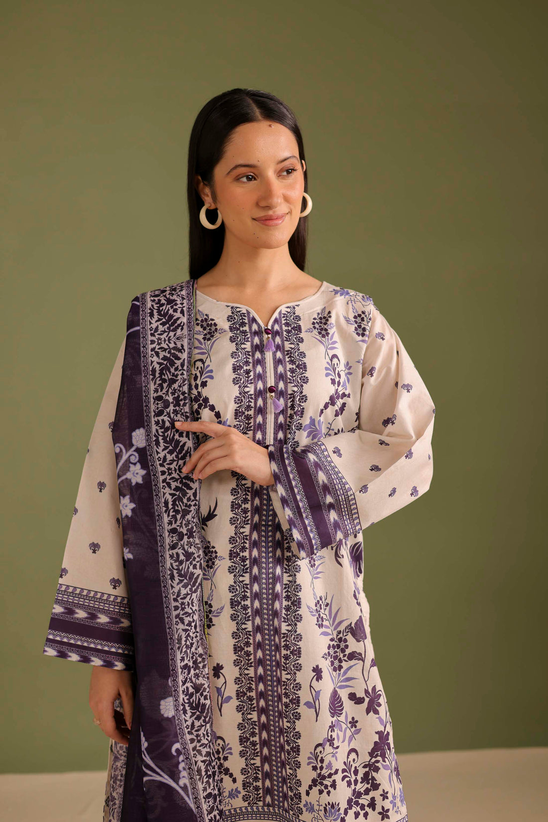 3PC Printed Lawn Suit - 42719