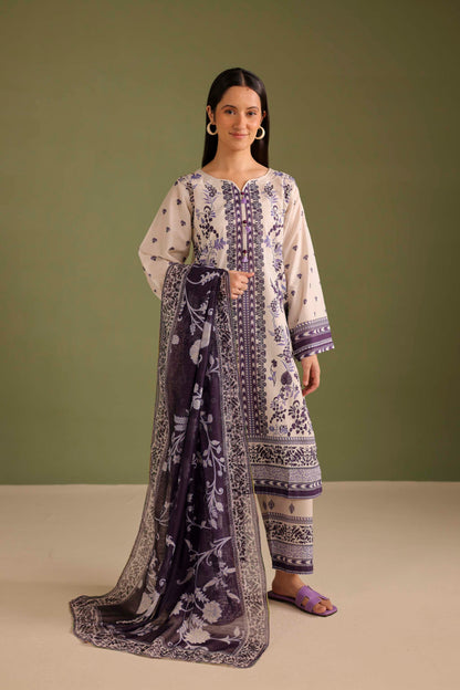 3PC Printed Lawn Suit - 42719