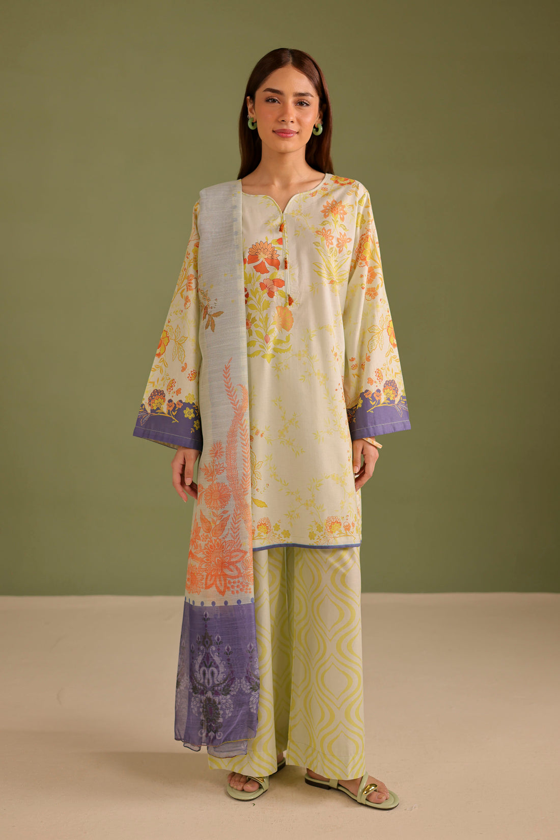 3PC Printed Lawn Suit - 42706