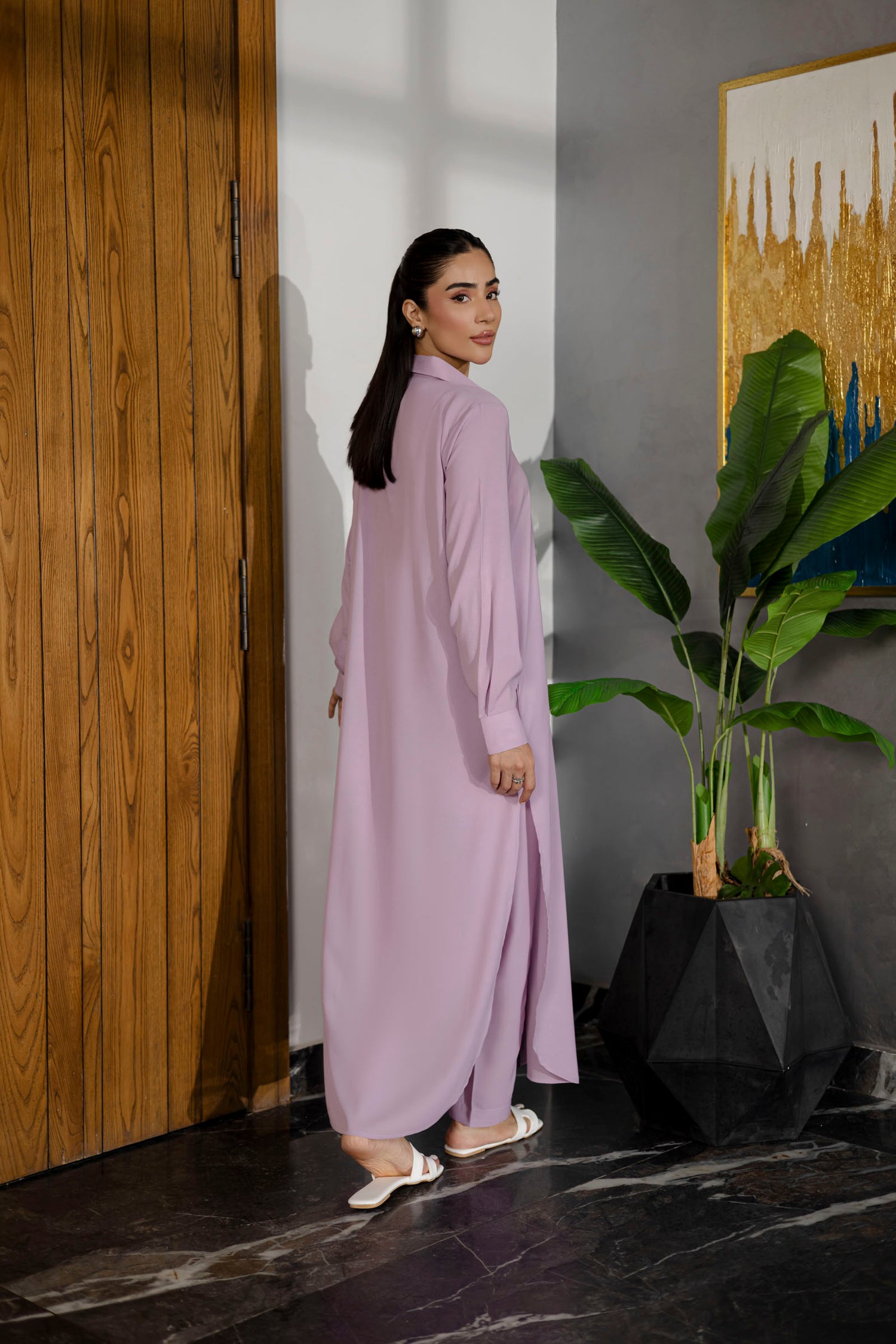 Solid 2PC Dress - SP-02 Lavender