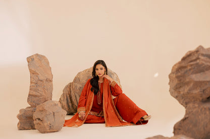 3PC Luxury Embroidered Dress- RSR11